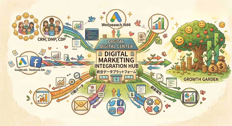 統合データプラットフォームイメージイラスト